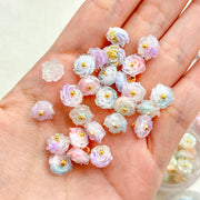 アクセサリーパーツ 10個セット フラワーパーツ ビーズ モチーフ チャーム DIY ハンドメイドパーツ 手芸アクセサリー 素材 ピアス イヤリング ペンダントトップ ブレスレット 飾り かわいい おしゃれ
