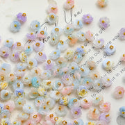 アクセサリーパーツ 10個セット フラワーパーツ ビーズ モチーフ チャーム DIY ハンドメイドパーツ 手芸アクセサリー 素材 ピアス イヤリング ペンダントトップ ブレスレット 飾り かわいい おしゃれ