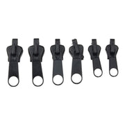 ジッパースライダー 6個セット 修理 交換用 単品 ジッパーヘッド ファスナートップ 引手付 チャック 3サイズ DIY 手芸用品 裁縫道具 衣類 バッグ 鞄