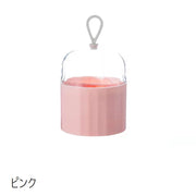メイク用スポンジケース 卵型ケース パフ用ケース スポンジホルダー 3Dパフ メイクグッズ メイク道具 携帯 収納 持ち運び スポンジ入れ 保管 吊り下げ ループ付き 通気口 旅行 お出かけ 出張 通勤 化粧直し コンパクト かわいい シンプル 便利 ピンク 白 緑