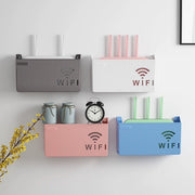 ルーター収納ボックス Wifi機器収納ボックス ケーブルボックス 収納 壁面収納 壁掛け Wi-Fiルーター 配線整理 ロゴ入り すっきり 整理用品 整理整頓 シンプル おしゃれ かわいい