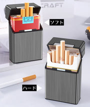 シガレットケース タバコケース タバコ入れ 20本収納 マグネット メタル 金属製 軽量 防水 プレゼント 父の日ギフト おしゃれ