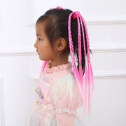 エクステ キッズ ジュニア エクステンション ヘアゴム付き 三つ編み 女の子 ガール つけ毛 ポイントウィッグ ヘアアレンジ 簡単 ダンス 仮装 イメチェン おしゃれ かわいい