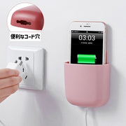 ウォールポケット ウォールケース ウォールラック リモコンホルダー スマホホルダー 収納雑貨 壁面収納 インテリア雑貨 単色 無地 シンプル コンパクト かわいい キュート キッチン 台所 リビング 居間 書斎