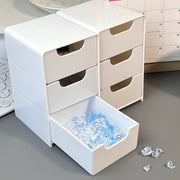 卓上収納ボックス 3段 引き出し 収納ケース 小物入れ 卓上チェスト 事務用品 整理整頓 化粧品収納 文房具収納 大容量