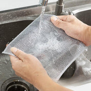 キッチンクロス 20cm 5枚セット スポンジ ふきん 布巾 キッチン用品 日用品雑貨 掃除 食器洗い 調理器具洗い 焦げ落とし シンク 清掃 雑巾 台所