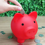 貯金箱 豚 ぶた ブタ コインバンク 小銭 硬貨 コイン 貯める 割れない かわいい おしゃれ ユニーク インテリア 置物 ピンク 青 赤