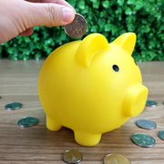 貯金箱 豚 ぶた ブタ コインバンク 小銭 硬貨 コイン 貯める 割れない かわいい おしゃれ ユニーク インテリア 置物 ピンク 青 赤