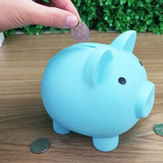 貯金箱 豚 ぶた ブタ コインバンク 小銭 硬貨 コイン 貯める 割れない かわいい おしゃれ ユニーク インテリア 置物 ピンク 青 赤