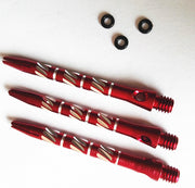 ダーツシャフト ミックス 6本セット 2BAスレッド ダーツ用具 ダーツ後部 パーツ 部品 つなぐ バレル フライト 滑り止めリング付き カラバリ豊富