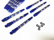 ダーツシャフト ミックス 6本セット 2BAスレッド ダーツ用具 ダーツ後部 パーツ 部品 つなぐ バレル フライト 滑り止めリング付き カラバリ豊富