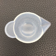 レジン調色カップ 単品 調色パレット 混合カップ レジン用品 ハンドメイド 着色 シリコンカップ 持ち手 ハンドル 注ぎ口 半透明 ラウンド型 丸型