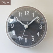 防水時計 置き時計 掛け時計 時計 バスクロック お風呂時計 防水 吸盤 壁掛け 浴室 キッチン シンプル おしゃれ コンパクト