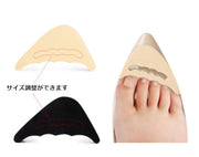 つま先クッション 2ペア 4個セット インソール つま先パッド 靴ケア シューケア用品 靴擦れ 衝撃吸収 ハイヒール パンプス