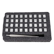 刻印ツールセット 36字 レザークラフト ポンチ 打ち棒 文字 刻印 アルファベット 数字 名入れ 3.5mm 6.5mm 革製品 道具 ツール 工具 DIY ハンドメイド おしゃれ かわいい