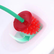トイレブラシ トイレ掃除ブラシ 収納ケース付き 清掃 床置きスタンド 蓋 柄付き さくらんぼ チェリー インテリア 可愛い おしゃれ