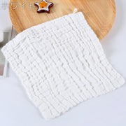 ハンドタオル ループ付きタオル 28x28cm お手拭き フェイスタオル 6層 吸水 無地 単色 ストライプ ボーダー 縞々 かわいい キッチン 台所 トイレ バスルーム 浴室