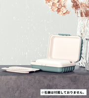 ソープディッシュ 単品 1個 石けんケース 石鹸入れ 石けん容器 石けん置き ソープトレー フタ付き 水切り 蓋 ふた 洗面用具 バス用具 持ち運び 旅行 トラベルグッズ 長方形 おしゃれ かわいい シンプル スタイリッシュ