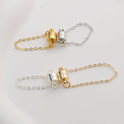 留め具 アクセサリーパーツ マグネット式 ブレスレット ネックレス ハンドメイド用品 部品 パーツ クラフトパーツ アクセサリー材料 磁石 チェーン付き 交換 おしゃれ かわいい シンプル 上品 金色 銀色