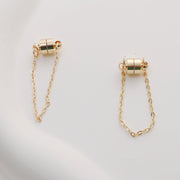 留め具 アクセサリーパーツ マグネット式 ブレスレット ネックレス ハンドメイド用品 部品 パーツ クラフトパーツ アクセサリー材料 磁石 チェーン付き 交換 おしゃれ かわいい シンプル 上品 金色 銀色