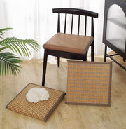 チェアクッション フロアクッション チェアパッド 座布団 40×40cm 椅子用 スクエア型 正方形 チェック リビング オフィス かわいい おしゃれ 通気性 涼しい インテリア