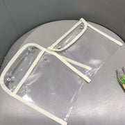 化粧ポーチ コスメポーチ 単品 １個 マルチポーチ トラベルポーチ 小物入れ メイク道具入れ 文具 化粧品 小物 ペンケース 四角形 スクエア型 クリア 透明 マチなし シンプル
