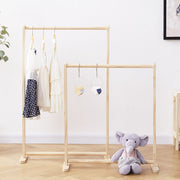 ハンガーラック キッズ 子供 ハンガー掛け 洋服ラック 洋服掛け 収納ラック クローゼット 洋服 収納 衣類 子供服 子供部屋 木製 高さ調節可能 シンプル おしゃれ