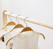 ハンガーラック キッズ 子供 ハンガー掛け 洋服ラック 洋服掛け 収納ラック クローゼット 洋服 収納 衣類 子供服 子供部屋 木製 高さ調節可能 シンプル おしゃれ