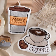 ループ付きタオル ハンドタオル お手拭き 吊り下げ フェイスタオル 刺繍 厚手 カフェ かわいい おしゃれ もこもこ ふわふわ