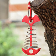 ウッドデッキ用アンカーペグ 魚骨ペグ カラビナ付き 留め具 金具 スプリング バネ テントアクセサリー キャンプ タープ アウトドア 固定 便利 簡単