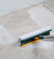 掃除ブラシ デッキブラシ 床ブラシ ブラシ 柄付き 水切り ワイパー 2way ゴミ取りトング V型ブラシ 掃除 床 屋外 ベランダ トイレ お風呂 玄関 隙間 掃除グッズ 掃除用品 便利 吊り下げ
