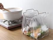 ゴミ袋ホルダー ゴミ袋スタンド ゴミ袋掛け 折りたたみ式 生ゴミ 三角コーナー キッチン用品 収納用品 ゴミ箱 レジ袋 ポリ袋 台所