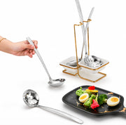 キッチンツールスタンド お玉スタンド おたま置き 調理小道具置き キッチン用品 おたま お玉 フライ返し 受け皿付き シンプル スタイリッシュ おしゃれ