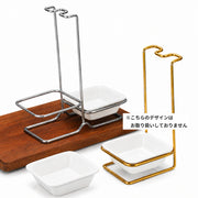 キッチンツールスタンド お玉スタンド おたま置き 調理小道具置き キッチン用品 おたま お玉 フライ返し 受け皿付き シンプル スタイリッシュ おしゃれ