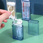 小物入れ フタ付き 小物収納 収納ケース 綿棒 爪楊枝 メイク道具 ヘアゴム 絆創膏 持ち運び ポータブル 携帯 衛生用品 化粧品収納 整理整頓 透明 クリア シンプル お出かけ 便利 旅行