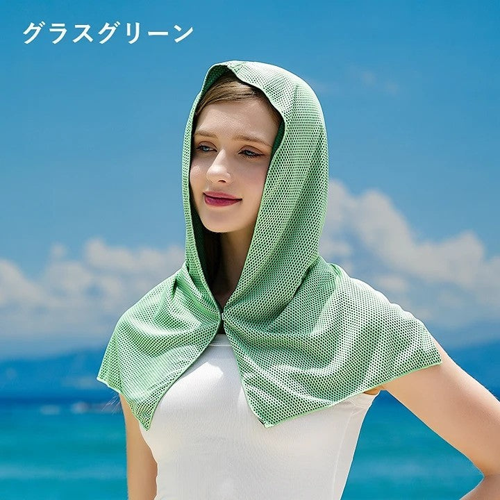冷感フード型タオル 冷感タオル 冷却タオル ひんやり クール 涼しい 商品画像5