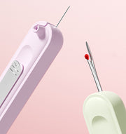 糸通し リッパー 2in1 手芸用品 ソーイング スライド式 グリーン パープル ベージュ 便利グッズ