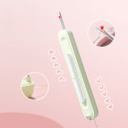 糸通し リッパー 2in1 手芸用品 ソーイング スライド式 グリーン パープル ベージュ 便利グッズ
