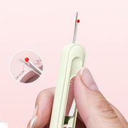 糸通し リッパー 2in1 手芸用品 ソーイング スライド式 グリーン パープル ベージュ 便利グッズ