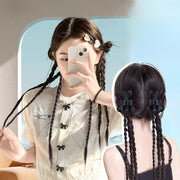 エクステ 三つ編み エクステンション ヘアクリップ付き バンスクリップ付き 1本 単品 レディース つけ毛 部分ウィッグ ヘアアレンジ 3連 簡単装着 ポイントウィッグ ロング おしゃれ かわいい 髪飾り イメチェン イベント コスプレ ヘアアクセサリー ダンス 発表会