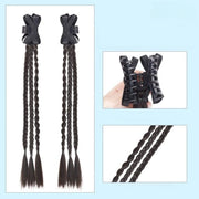エクステ 三つ編み エクステンション ヘアクリップ付き バンスクリップ付き 1本 単品 レディース つけ毛 部分ウィッグ ヘアアレンジ 3連 簡単装着 ポイントウィッグ ロング おしゃれ かわいい 髪飾り イメチェン イベント コスプレ ヘアアクセサリー ダンス 発表会