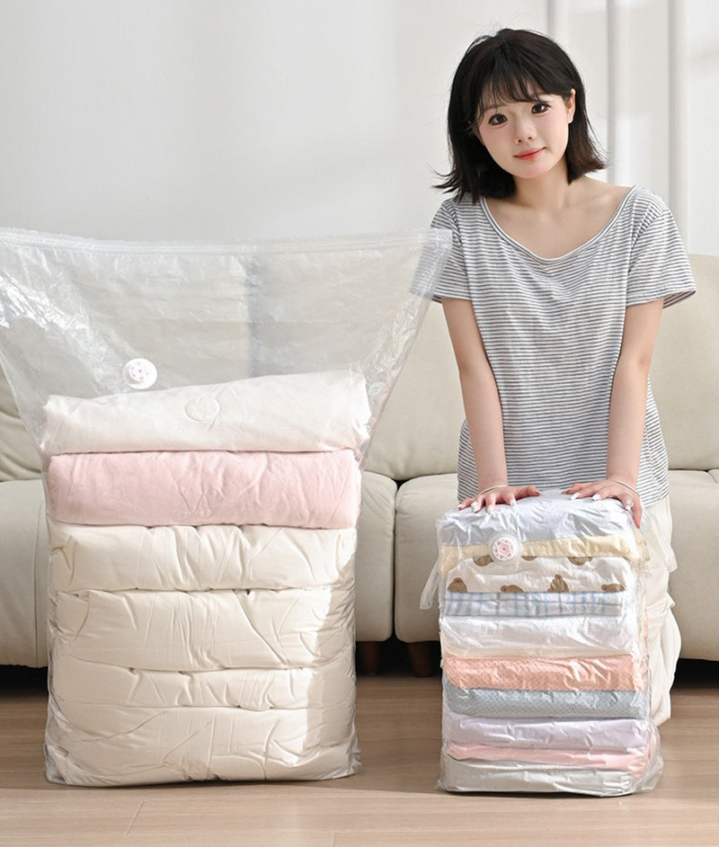 布団圧縮袋 布団収納袋 衣類圧縮袋 押すだけ ポンプ不要 手押し圧縮 商品画像2