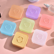 メイクパフケース メイクスポンジケース 収納 ホルダー メイク用品 ケースのみ スクエア 四角 コンパクト ミニ 持ち運び