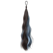ポイントウィッグ 単品 １本 ポイントエクステ レディース 女性 ロング ポニーテール 付け毛 ヘアゴム 部分ウィッグ メッシュ グラデーション お団子 まとめ髪