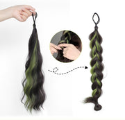 ポイントウィッグ 単品 １本 ポイントエクステ レディース 女性 ロング ポニーテール 付け毛 ヘアゴム 部分ウィッグ メッシュ グラデーション お団子 まとめ髪