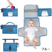 おむつ替えマット おむつ替えシート 折りたたみ ベビー用品 赤ちゃん コンパクト 防水 吊り下げ ポーチ おしりふき収納 小物入れ 大容量 持ち運び お出かけ 外出 旅行 携帯 便利