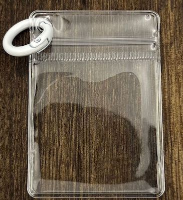 カラビナ付きクリアポーチ 10個セット ジュエリー袋 ジップバッグ アクセサリーポーチ ミニポーチ ホワイト バリエーション画像