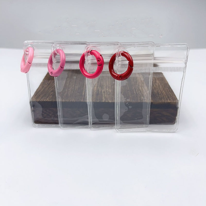 カラビナ付きクリアポーチ 10個セット ジュエリー袋 ジップバッグ アクセサリーポーチ ミニポーチ 商品画像5