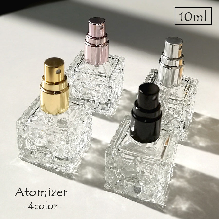 アトマイザー 10ml 香水 詰め替え 容器 ボトル キャップ スプレー かわいい おしゃれ 高級感 コンパクト ミニ 持ち運び 携帯