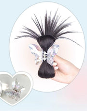 ポイントウィッグ ヘアクリップ式 レディース 部分ウィッグ つけ毛 つけ髪 まとめ髪 ヘアアレンジ イメチェン かわいい おしゃれ 簡単 挟む